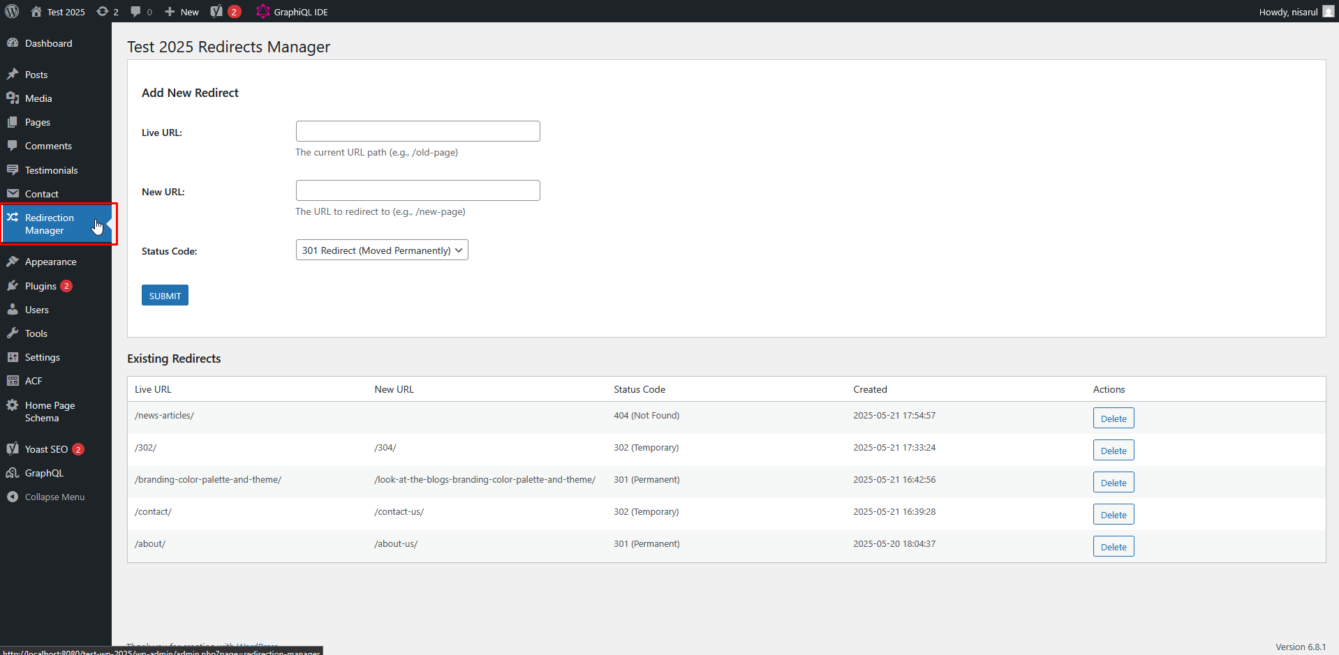 redirection manager ss1 redirection manager ss1