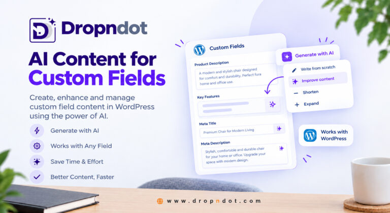 Dropndot-AI-Content-for-Custom-Fields-Banner